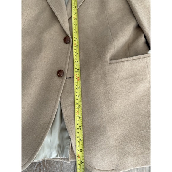 VTG Chaps Ralph Lauren Blazer Mens 42R Tan Beige Camel Hair Jacket Sport Coat - Picture 8 of 11